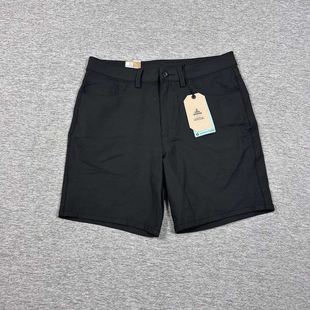 Prana Shorts Mens Size 31 Black Decoder Performance Outdoor Hiking Travel